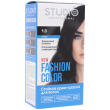 Крем-краска для волос Studio Fashion Color стойкая тон 1.0 черный 50/50/15мл
