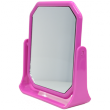 Зеркало настольное №26 R 2-х стороннее прямоугольное розовое