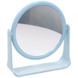 Зеркало настольное №R23-1 2-х стороннее круглое голубое