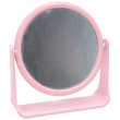 Зеркало настольное №R23-1 2-х стороннее круглое розовое