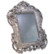 Зеркало настольное №100 Розы прямоугольное серебро