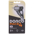 Станок для бритья  Dorco Pace 4 (1 ручка + 2 сменные кассеты)