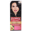 Крем-краска для волос Florex Super  1.0 Черный стойкая с маслом Оливы + кератин 