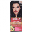 Крем-краска для волос Florex Super  1.6 Иссиня-черный стойкая с маслом Оливы + кератин 