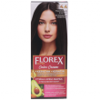 Крем-краска для волос Florex Super  4.4 Гламурный каштан стойкая с маслом Оливы + кератин 