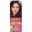 Крем-краска для волос Florex Super  5.2 Спелая вишня стойкая с маслом Оливы + кератин 