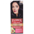 Крем-краска для волос Florex Super  6.0 Баклажан стойкая с маслом Оливы + кератин 