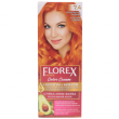 Крем-краска для волос Florex Super  7.4 Золотисто-медный стойкая с маслом Оливы + кератин 