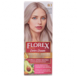 Крем-краска для волос Florex Super  8.1 Снежный блонд стойкая с маслом Оливы + кератин 