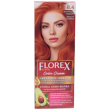 Крем-краска для волос Florex Super  8.4 Ярко-медный стойкая с маслом Оливы + кератин 