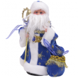 Дед Мороз с посохом музыкальный синий (на батарейках 30см)
