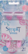 Станок для бритья одноразовый DGillette Simply Venus  3 лезвия женский (2шт блистер)
