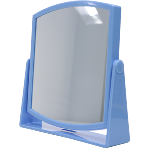 Зеркало настольное №805-2 2-х стороннее голубое
