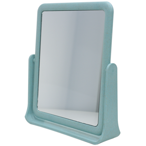 Зеркало настольное №4-1-R 2-х стороннее прямоугольное бирюзовое