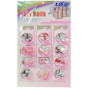 Накладные ногти Art Nails №255-11 (12 видов по 12 штук)