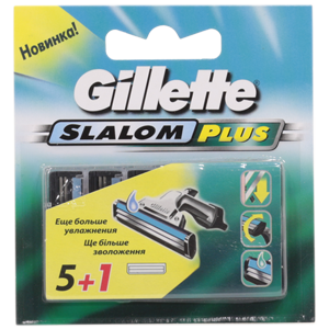 Сменные кассеты DGillette Slalom Plus (5+1 шт в коробке)
