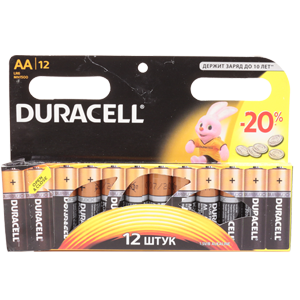 Батарейка Duracell 12шт AA на блистере 1.5V щелочная  