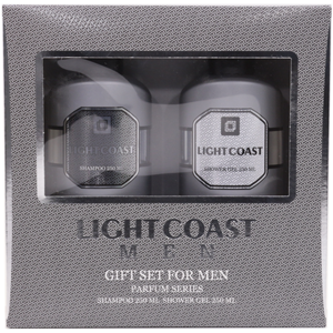Light Coast Men подарочный набор мужской парфюмерный (шампунь 250мл + гель для душа 250мл)