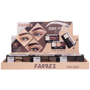 Тени для бровей Farres №1823 Primer Eyebrow 3 Color 3-х цветные (сборка 3шт)