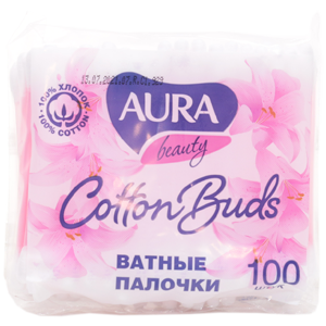 Ватные палочки Aura Beauty Cotton Buds (пакет 100шт)