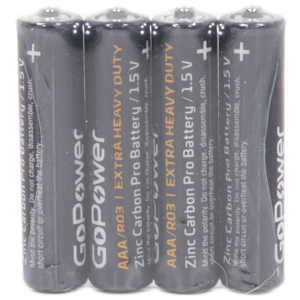 Батарейка GoPower 4шт AAA без блистера 1.5V солевая 