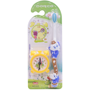 Зубная щетка Dorco №523 детская с игрушкой Будильник-точилка