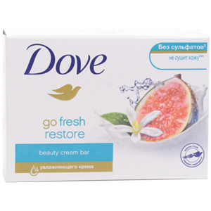 Крем-мыло Dove 135гр Инжир и лепестки Апельсина увлажняющее и питающее бессульфатное 