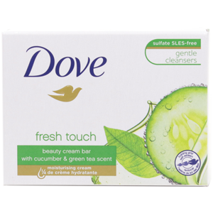 Крем-мыло Dove  90гр. Fresh Touch с Ароматом огурца и зеленого чая прикосновение свежести бессульфатное