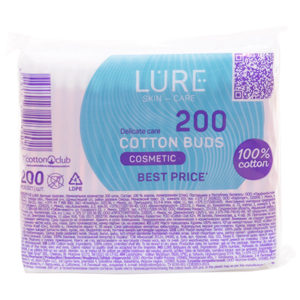 Ватные палочки Lure Cotton Buds (пакет 200шт)
