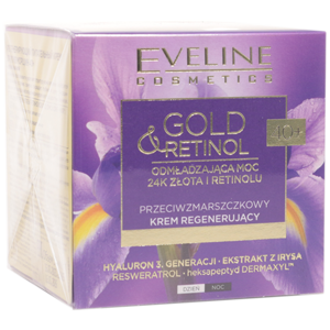 Крем для лица Gold&Retinol 40+ Eveline регенерирующий против морщин день/ночь 50мл