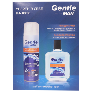 Gentle Man подарочный набор мужской (пена д/бритья 200мл + лосьон после бритья 100мл)