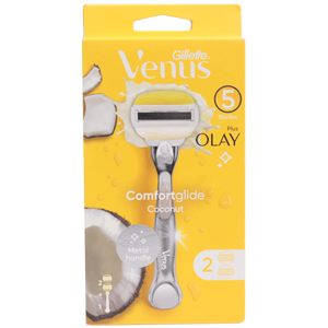 Станок для бритья DGillette Venus Comfortglide и Olay Coconut + 2 сменные кассеты женский