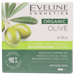 Крем для лица Organic Olive Eveline Интенсивно питательный омолаживающий дневной/ночной 50мл