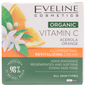 Крем для лица Organic Vitamin C Eveline Ревитализирующий с эффектом сияния дневной/ночной 50мл