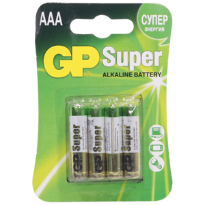 Батарейка GP Super AAA  Alkaline 4шт 1.5V 