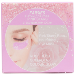 Гидрогелевые патчи Farres для глаз №9178 Pink Star с экстрактом розы 60шт