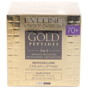 Крем-лифтинг 3в1 Gold Peptides 70+ Eveline Ремоделирующий против морщин день/ночь 50мл