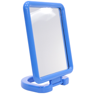 Зеркало настольное №5-12 прямоугольное голубое