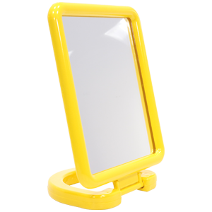 Зеркало настольное №5-12 прямоугольное желтое