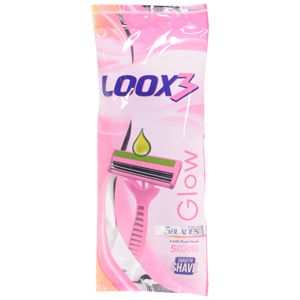 Станок для бритья женский одноразовый Treet Loox 3 Pink Glow (упаковка 5шт)