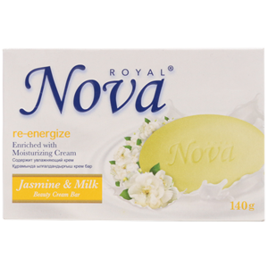 Крем-мыло Royal Nova Re-Energize 140гр Jasmine & Milk