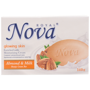 Крем-мыло Royal Nova Glowing Skin 140гр Almond & Milk