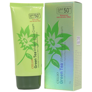 Солнцезащитный крем Cellio Green Tea SPF50+ с экстрактом зеленого чая 70мл