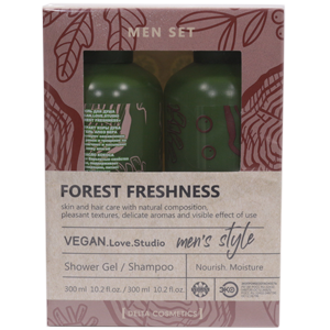 Vegan Love Studio Forest Freshness подарочный набор для мужчин (гель для душа 300мл + шампунь 300мл)