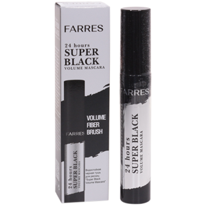 Тушь для ресниц Farres №6052 Super Black 24 hours Volume водостойкая черная 13мл