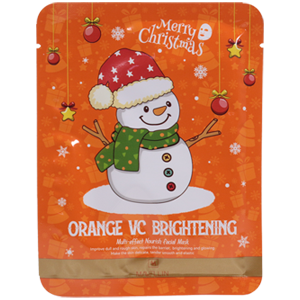 Маска Merry Christmas Orange VC Brightening увлажняющая Mavellin тканевая 25гр