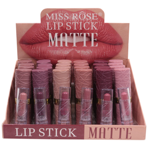 Губная помада Miss Rose №7301-424Z2 Matte (сборка 24шт с тестерами)