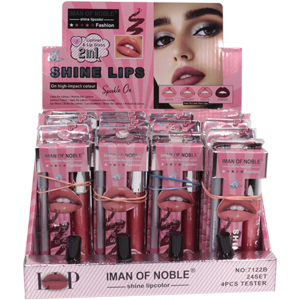 Блеск для губ + карандаш 2в1 Iman Of Noble №7122 Shine Lips (сборка 4шт)