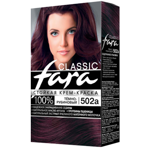 Крем-краска для волос Fara Classic тон 502а Темно-рубиновый стойкая 50мл
