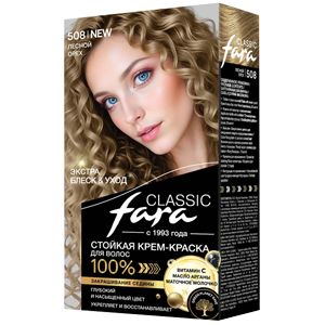 Крем-краска для волос Fara Classic тон 508 Лесной орех стойкая 50мл